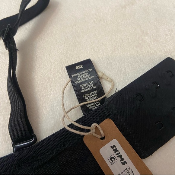 New! Skims Ultrafine Mesh Strapless Bra in Onyx Black NWT 3680 - Picture 4 of 9